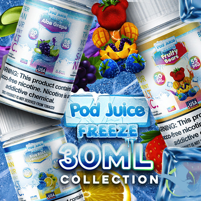 Pod Juice Freeze Synthetic Nic Salt E Liquid 30ml Vaporblade