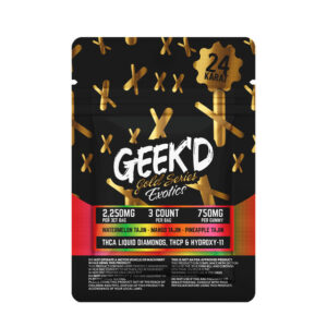 Geek'd - (24 Karat Gold Series Exotics Delta THCA) Gummies 2,250MG 3pk