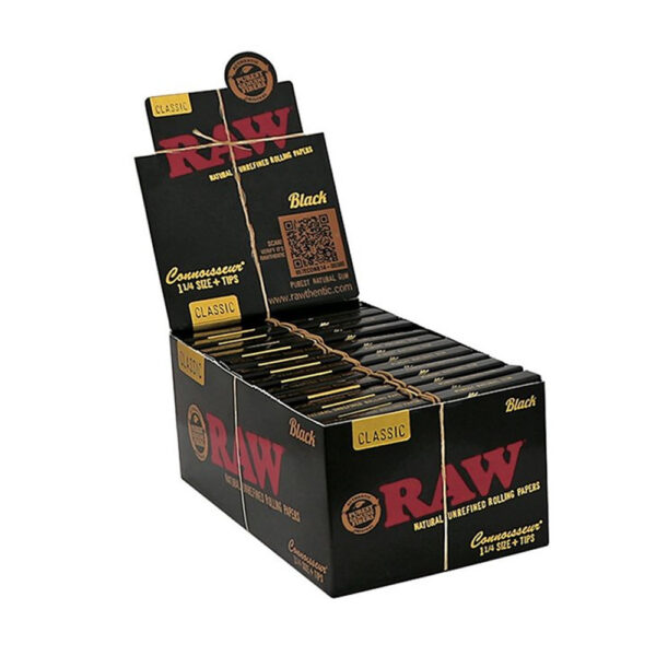 Raw Rolling Papers & Tips 1 1/4 Connoisseur - Image 2