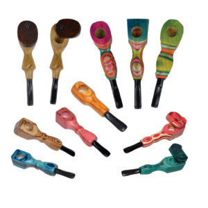 Wood Swivel and Regular Pipes with Plastic Tip