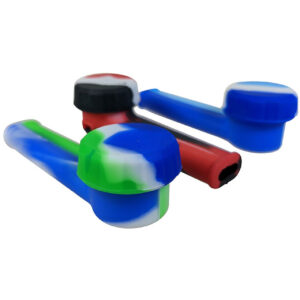 3.4" Silicone Assorted Stainless Steel Bowl Hand Pipe