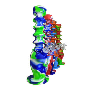 8" to 11" - Silicone Expandable Skull Water Pipe with 14M Bowl