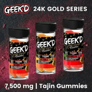 Geek'd - (24 Karat Gold Series Exotics Delta THCA) Gummies 7,500MG 10ct