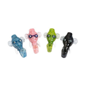 3" Mix Color Frit Elephant Head Chillum Hand Pipe