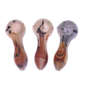 4" Halloween Inner Decal Spoon Hand Pipe